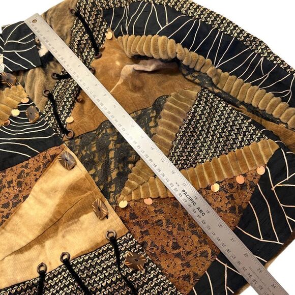 Sandy Starkman Animal Print Patchwork Silk Blend Art to Wear Jacket - Picture 13 of 14